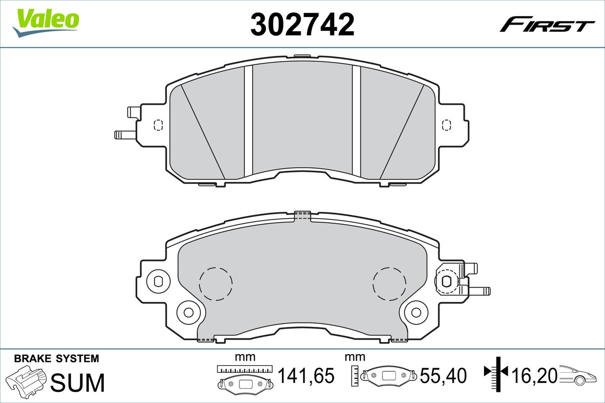 VALEO Fékbetét, mind 302742_VALEO